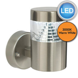 First Choice Lighting Pyramid - Stainless Steel Led Outdoor Wall Light - thumbnail 2
