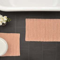 Allure Bath Fashions Sparkle Chunky Bobble Non Slip Bath Mat - Blush Pink - thumbnail 2