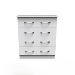 Heddon 4 Drawer Chest In White Matt - thumbnail 1