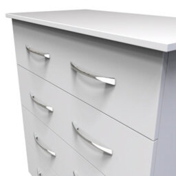 Heddon 4 Drawer Chest In White Matt - thumbnail 4