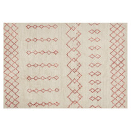 Beliani Rug Buxar Beige 140 X 200 Cm Cotton - thumbnail 1