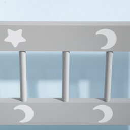 Zonekiz 2 In 1 Wooden Kids Storage Bench, Toy Box W/ Safety Rod - Grey - thumbnail 8