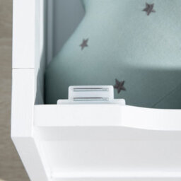 Zonekiz 2 In 1 Wooden Kids Storage Bench, Toy Box W/ Safety Rod - Grey - thumbnail 7