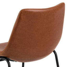 Furniture To Go I Oregon Dining Chair In Brown With Cream Stitching Set Of 2 - thumbnail 5