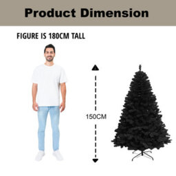 Shatchi Alaskan Pine Christmas Bushy Looking Artificial Tree With Metal Stand Xmas Home Décor, Pvc, 5Ft/150Cm - thumbnail 9