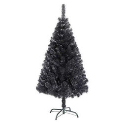 Shatchi Alaskan Pine Christmas Bushy Looking Artificial Tree With Metal Stand Xmas Home Décor, Pvc, 5Ft/150Cm