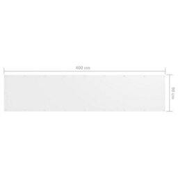 Berkfield Balcony Screen White 90X400 Cm Oxford Fabric - thumbnail 5