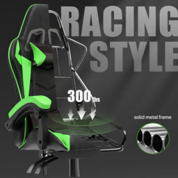 Onemill Ergonomic Gaming And Office Chair With Adjustable Features, Lumbar Support, And Stylish Color Options(Black-Green) - thumbnail 3