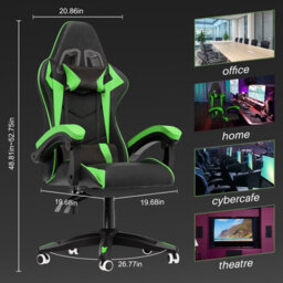 Onemill Ergonomic Gaming And Office Chair With Adjustable Features, Lumbar Support, And Stylish Color Options(Black-Green) - thumbnail 5