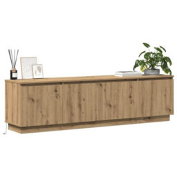Berkfield Tv Cabinet With Led Artisan Oak 180X38X49 Cm Engineered Wood - thumbnail 3