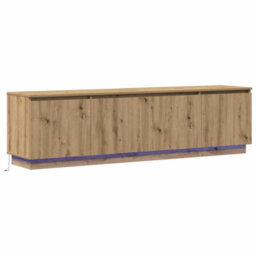 Berkfield Tv Cabinet With Led Artisan Oak 180X38X49 Cm Engineered Wood - thumbnail 2