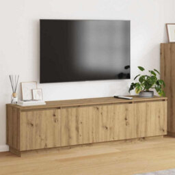 Berkfield Tv Cabinet With Led Artisan Oak 180X38X49 Cm Engineered Wood - thumbnail 1