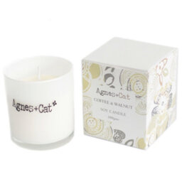 Serenityy Coffee & Walnut Soy Wax Canlde 200G - Frosted Glass, Goft Box, Home Fragrance