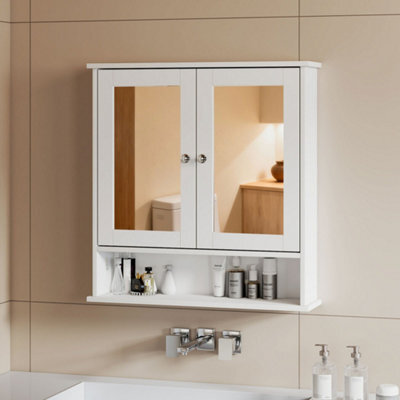 Levede Bathroom Mirror Cabinet Storage Toilet Cupboard Wall Mounted Shelves - image 1