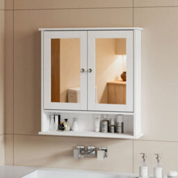 Levede Bathroom Mirror Cabinet Storage Toilet Cupboard Wall Mounted Shelves - thumbnail 1