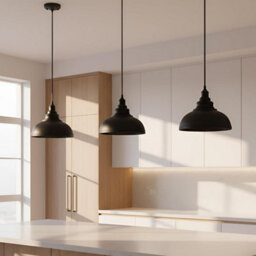 Industrial Ceiling Pendant Light With 29Cm Curvy Metal Shade And 95Cm Adjustable Hang For Living Room Bedroom Or Kitchen - thumbnail 5