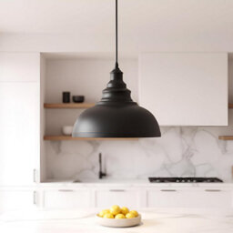 Industrial Ceiling Pendant Light With 29Cm Curvy Metal Shade And 95Cm Adjustable Hang For Living Room Bedroom Or Kitchen - thumbnail 7