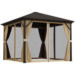 Outsunny 3X3(M) Hardtop Gazebo Outdoor Shelter With Aluminium Frame - thumbnail 2