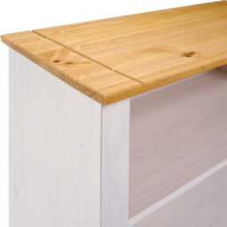 Seconique Panama 1 Drawer Bookcase In White And Natural Wax Finish - thumbnail 3