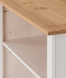 Seconique Panama 1 Drawer Bookcase In White And Natural Wax Finish - thumbnail 8