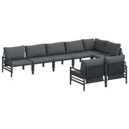 Berkfield Stylish Garden Sofa Set 8 Pcs Anthracite Steel