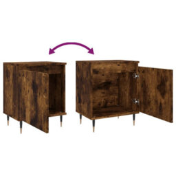 Berkfield Bedside Cabinets 2 Pcs Smoked Oak 40X30X50 Cm Engineered Wood - thumbnail 9