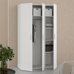 Furniture To Go Pepe Wardrobe With 3 Doors In White - thumbnail 7