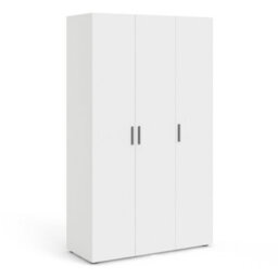 Furniture To Go Pepe Wardrobe With 3 Doors In White - thumbnail 1