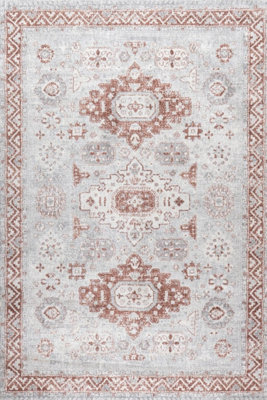 The Rugs Montana Rose Oriental Area Rug And Runner Soft Durable Pet Friendly Easy To Clean Living Room Bedroom 4050Rs - image 1