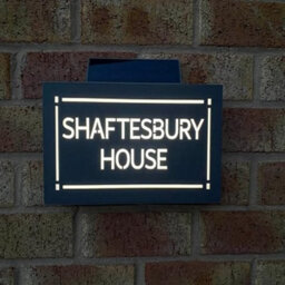 One Of A Kind Design Uk Personalised Contemporary Solar Light House Sign Led Illuminated Uv Stable -305X155mm Grey - thumbnail 2