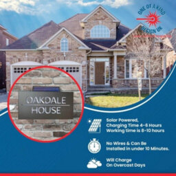 One Of A Kind Design Uk Personalised Contemporary Solar Light House Sign Led Illuminated Uv Stable -305X155mm Grey - thumbnail 8