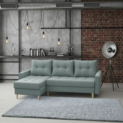 Bodo Modern Scandi Sofa Comfortable Fabric Upholstered Settee Minimalist 3 Seater Couch For Living Room Mint - image 1