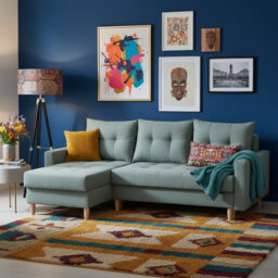Bodo Modern Scandi Sofa Comfortable Fabric Upholstered Settee Minimalist 3 Seater Couch For Living Room Mint - thumbnail 2