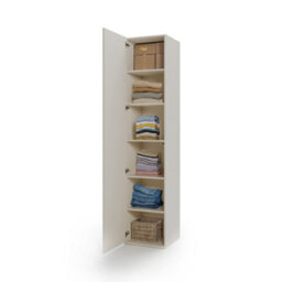Arte Charlie Ch-05 Tall Cabinet 50 Cm In Cashmere - Slim Tall Storage With Warm Two-Tone Design - thumbnail 3
