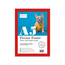 A5 Red Picture Frame Fits A5 (14.8 X 21Cm - 5.8 X 8.3In) Poster, Photo, Artwork, Or Print. - thumbnail 1
