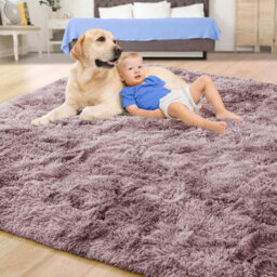 Ameha Soft Shaggy Rug Fluffy Tye Dye Pink Rug Bedroom Indoor/outdoor Carpets-120X170 Cm - thumbnail 6