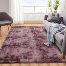 Ameha Soft Shaggy Rug Fluffy Tye Dye Pink Rug Bedroom Indoor/outdoor Carpets-120X170 Cm - thumbnail 2