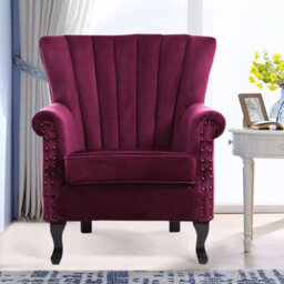 Burgundy Occasional Lounge Armchair Sofa Fireside Chair - thumbnail 5