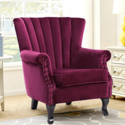 Burgundy Occasional Lounge Armchair Sofa Fireside Chair - thumbnail 3