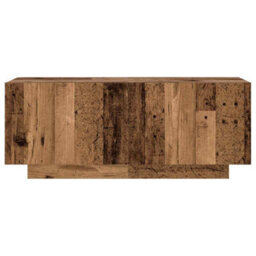 Berkfield Durable Tv Cabinet With Led Lights Old Wood 300X35X40 Cm Engineered Wood - thumbnail 9