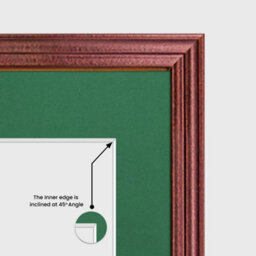 AK Frames 12X12 Rose Wood Classic Multi Photo Frame With Emerald Mount - Holds 4 Apertures (4X) 6X4 Photos - thumbnail 7