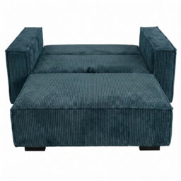 Single Sofa Bed With Bedding Storage Viva Star I Green Poso Fabric Pull Out Seat Wooden Frame Freestanding Modern Living Room - thumbnail 4