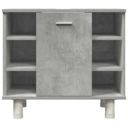 Berkfield 4 Piece Bathroom Furniture Set Concrete Grey Engineered Wood - thumbnail 9