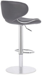 Lamboro Carcaso Deluxe Single Kitchen Bar Stool, Chrome Footrest, Adjustable Swivel Gas Lift, Breakfast Bar & Home Barstool, Charcoal Grey - thumbnail 4