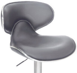 Lamboro Carcaso Deluxe Single Kitchen Bar Stool, Chrome Footrest, Adjustable Swivel Gas Lift, Breakfast Bar & Home Barstool, Charcoal Grey - thumbnail 7