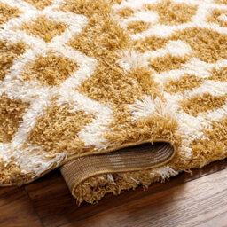 Livabliss Urban Shaggy-Geometric Camel Ivory Soft Plush Pile Living Bedroom Rug 200 X 290 Cm Easy Care, Non Shedding - thumbnail 4