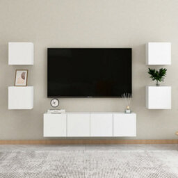 Berkfield Wall Mounted Tv Cabinet White 30.5X30X30 Cm - thumbnail 6