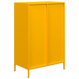 Berkfield Highboard Mustard Yellow 68X39X103.5 Cm Steel - thumbnail 7