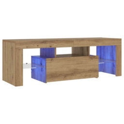 Walplus Tv Cabinet With Led Lights Artisan Oak 120X36.5X40 Cm Engineered Wood - thumbnail 4