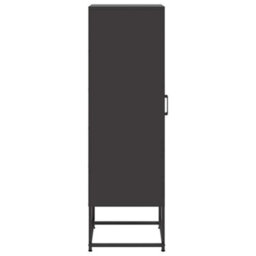 Berkfield Highboard Black 36X39X123 Cm Steel - thumbnail 7